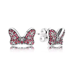 (kuva) Disney Minnie bow silver Nappikorvakorut - 290578CZR - Korvakorut | PANDORA
