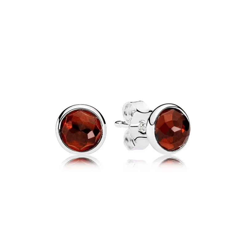 (kuva) PANDORA Birthstone hopeakorvakorut 290738gr