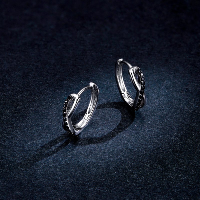 (kuva) Pandora-tyyliset Infinituksen Symboli Rengaskorvakorut - BSE399 - Näytä 5