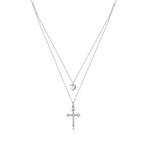 (kuva) Pandora-tyylinen Love Cross -kaulakoru - BSN197
