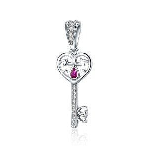 (kuva) Pandora-tyylinen hopeinen The Key to Happiness -riipus - SCC791