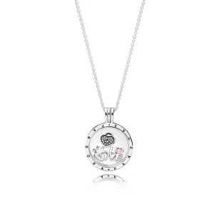 (kuva) PANDORA Floating Locket - Keskikokoinen kelluva medaljonki ja ikuisesti sydämen petit
