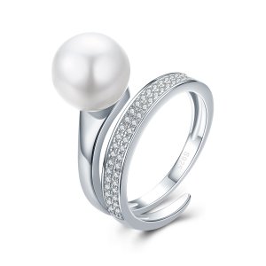 (kuva) Pandora-tyylinen Hopea Eleganssirenkaasi - SCR231