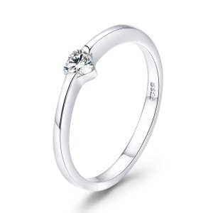 (kuva) Pandora-tyylinen hopea yksinkertainen eleganssirengas - SCR450