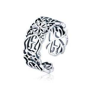 (kuva) Pandora-tyylinen Hopea Vintage Avosormus - SCR500