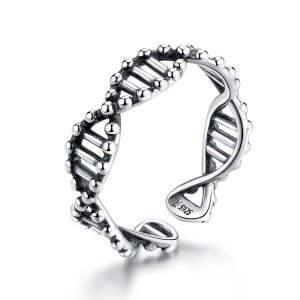 (kuva) Pandora-tyylinen hopea DNA -avorengas - SCR643