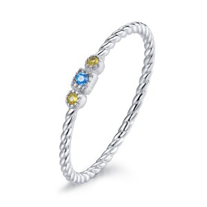 (kuva) Pandora-tyylinen hopea Rainbow Rengas - SCR721
