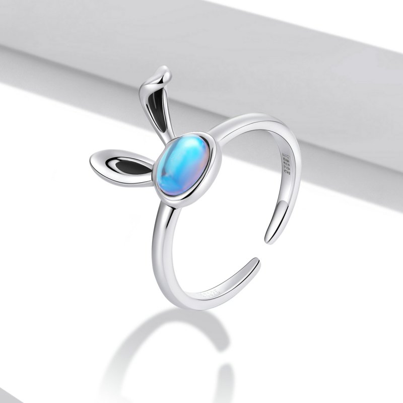 (kuva) Pandora-tyylinen Moonstone Bunny -avorengas - SCR784 - Näytä 2