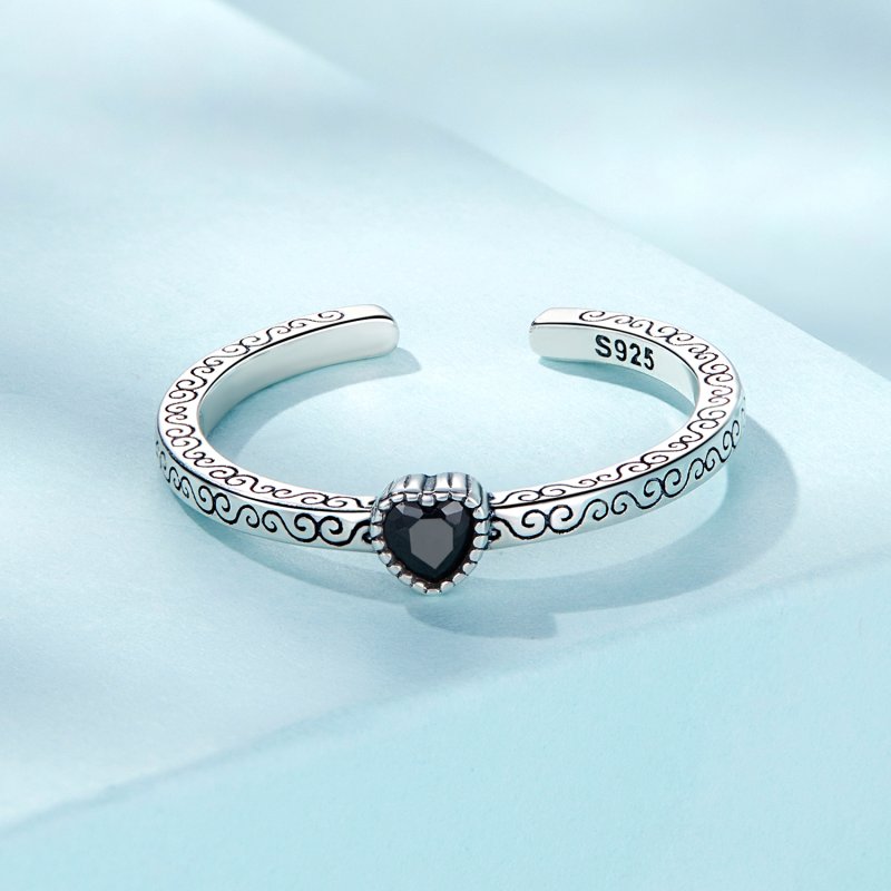 (kuva) Pandora-tyylinen vintage musta zirkoniavokoru - SCR878 - Näytä 3