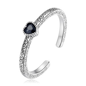 (kuva) Pandora-tyylinen vintage musta zirkoniavokoru - SCR878