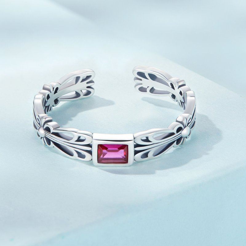 (kuva) Pandora-tyylinen retro-kuvio avorengas - SCR880 - Näytä 3