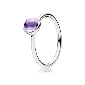 (kuva) PANDORA sormus - Violetti runollinen tippa