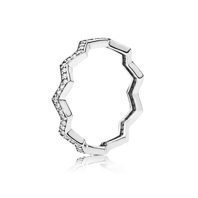(kuva) Shimmering Zig Zag Ring - 197751CZ - Sormukset | PANDORA