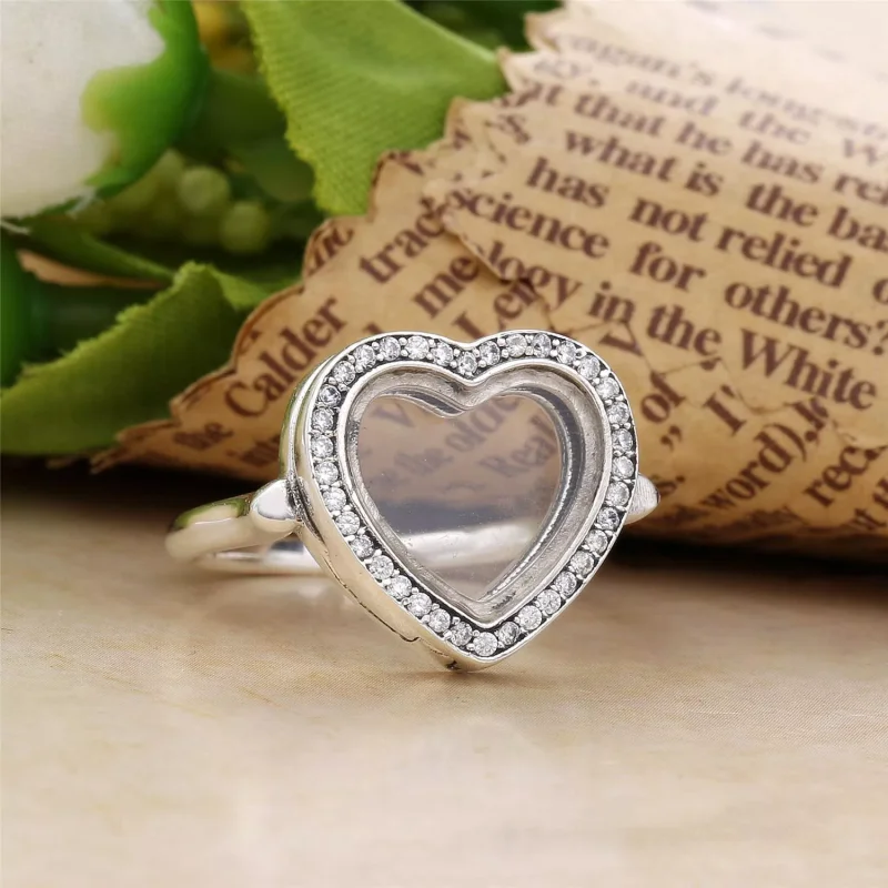 (kuva) Sparkling PANDORA Floating Heart Locket - 197252CZ - Sormukset | PANDORA - Näytä 2