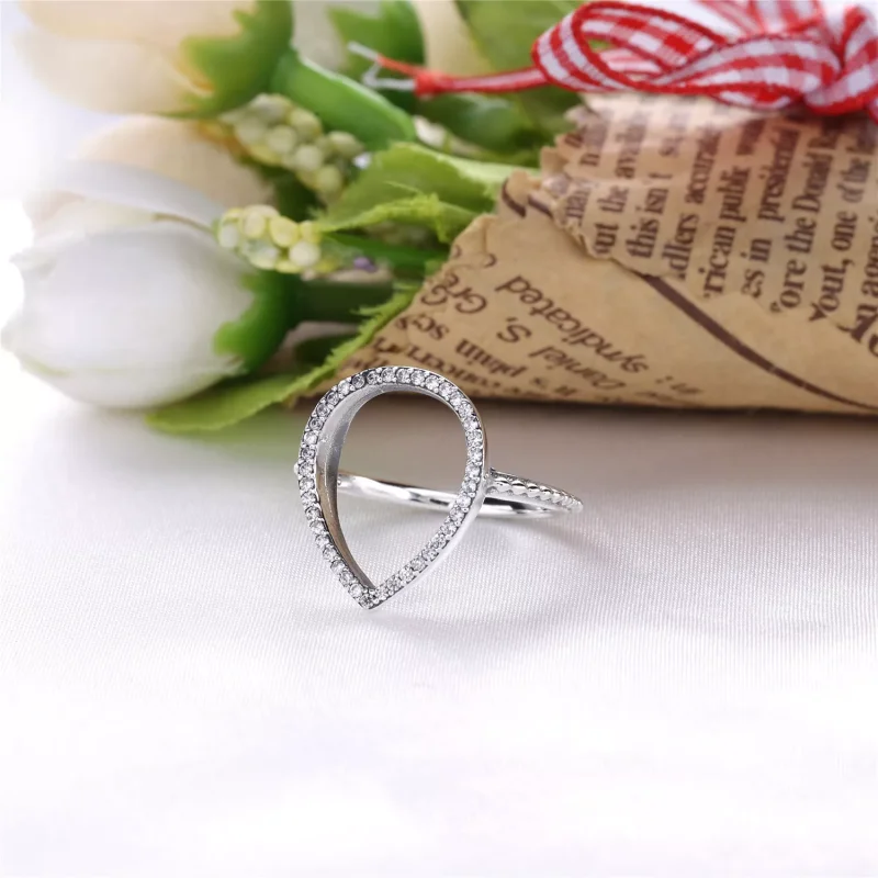 (kuva) Teardrop Silhouette Ring - 196253CZ - Sormukset | PANDORA - Näytä 3