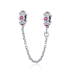 (kuva) Pandora-tyylinen Hopea Keijun Seppele Turvaketju - BSC035