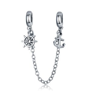 (kuva) Pandora-tyylinen Hopea Voyage -turvaketju - SCC604