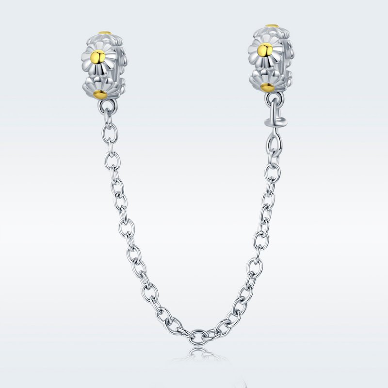 (kuva) Pandora Style Two Tone Daisy -turvaketju - SCC618 - Näytä 2