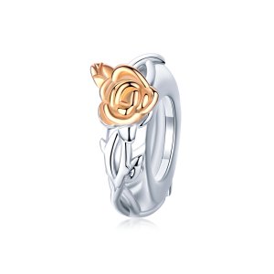 (kuva) Pandora-tyylinen kaksivärinen Lover-rose-kukkien välikoru - BSC146