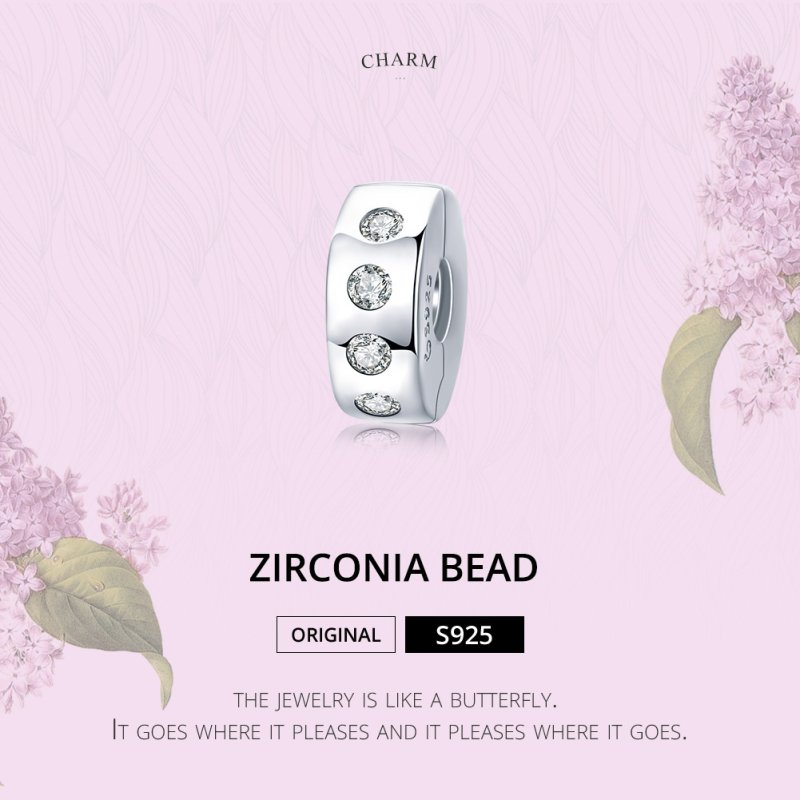 (kuva) Pandora-tyylinen Hopea Zirkonia Välihelm - BSC165 - Näytä 6