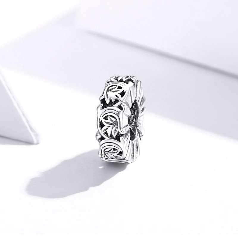 (kuva) Pandora-tyylinen hopeinen vintage-viuhkavälilevy - SCC1601 - Näytä 2