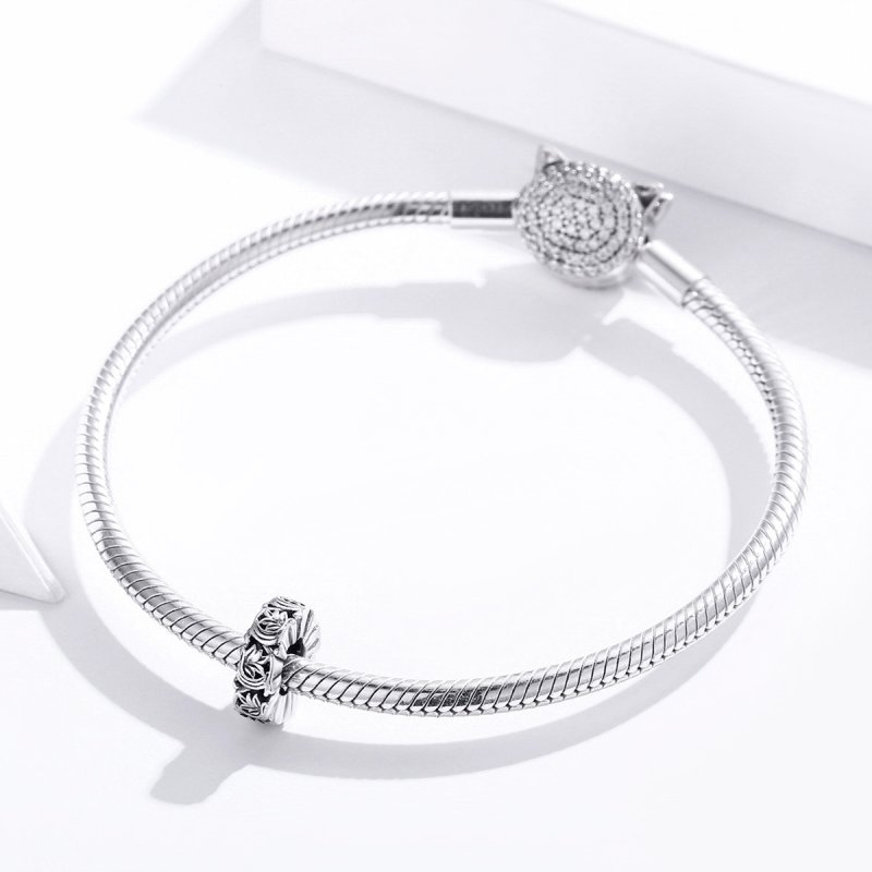 (kuva) Pandora-tyylinen hopeinen vintage-viuhkavälilevy - SCC1601 - Näytä 3