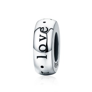 (kuva) Pandora-tyylinen Hopeinen Love You Forever -välihelmi - SCC595
