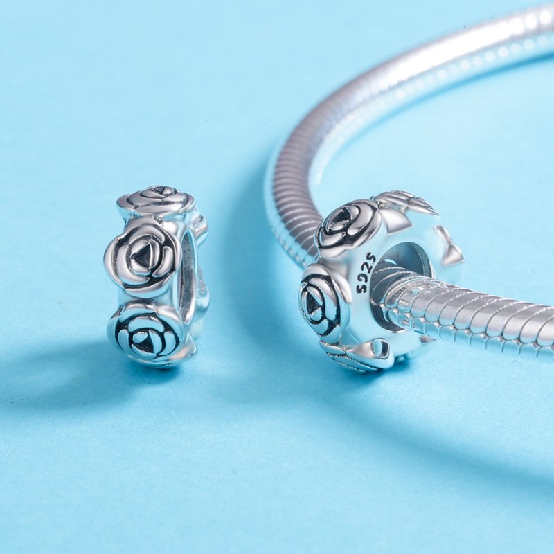 (kuva) Pandora-tyylinen Hopea Ruususeppele Välilevy Charm - SCC596 - Näytä 5
