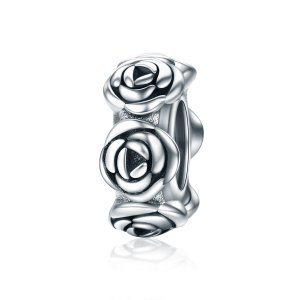(kuva) Pandora-tyylinen Hopea Ruususeppele Välilevy Charm - SCC596