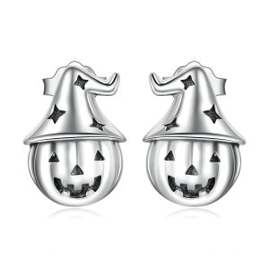 (kuva) Pandora-tyyliset Halloween-kurpitsakorvakorut - BSE537