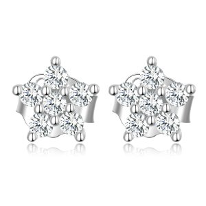 (kuva) Pandora-tyyliset Mini Kukkakorvakorut - BSE598-A