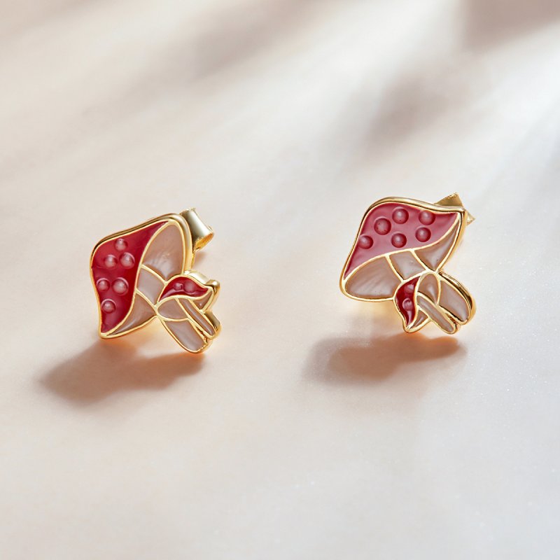 (kuva) Pandora Style Autumn - Mushrooms Stud Earrings - SCE1245 - Näytä 2