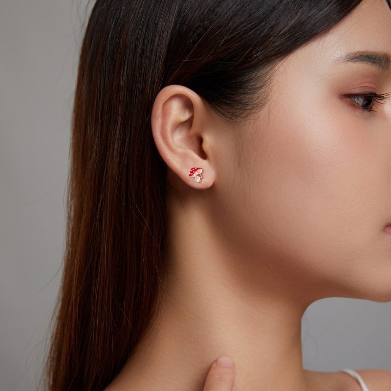 (kuva) Pandora Style Autumn - Mushrooms Stud Earrings - SCE1245 - Näytä 3
