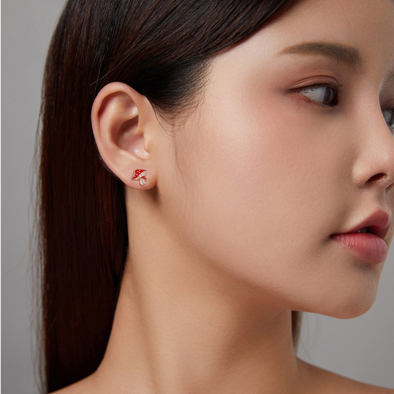 (kuva) Pandora Style Autumn - Mushrooms Stud Earrings - SCE1245 - Näytä 5