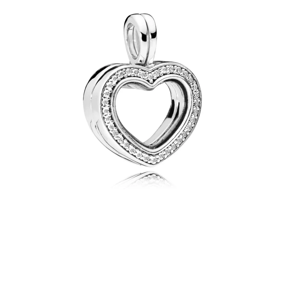 sparkling pandora floating heart locket 797248cz helat pandora