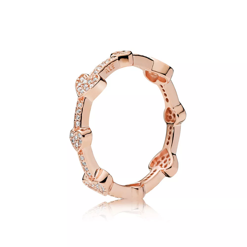 alluring hearts ring 187729cz sormukset pandora