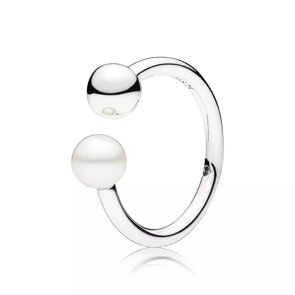 contemporary pearl ring 197573p sormukset pandora