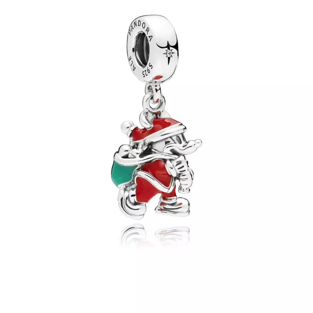disney santa mickey gift bag pendant charm 797501enmx helat pandora