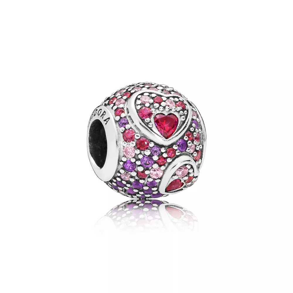 asymmetric hearts of love charm 797826czrmx helat pandora