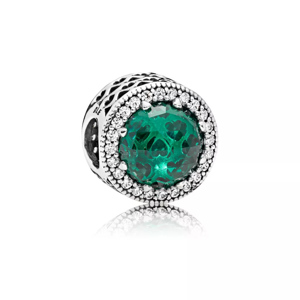 green radiant hearts 791725nsg helat pandora