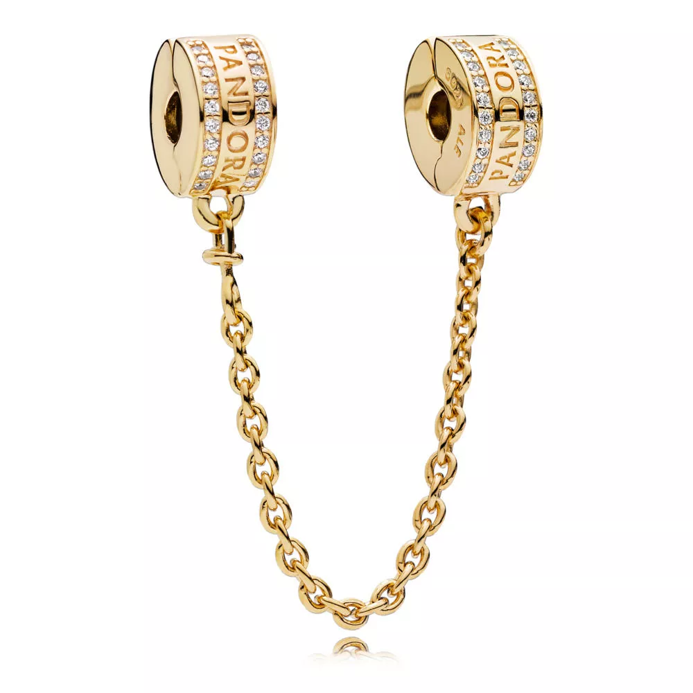 pandora logo safety chain 767027cz helat pandora