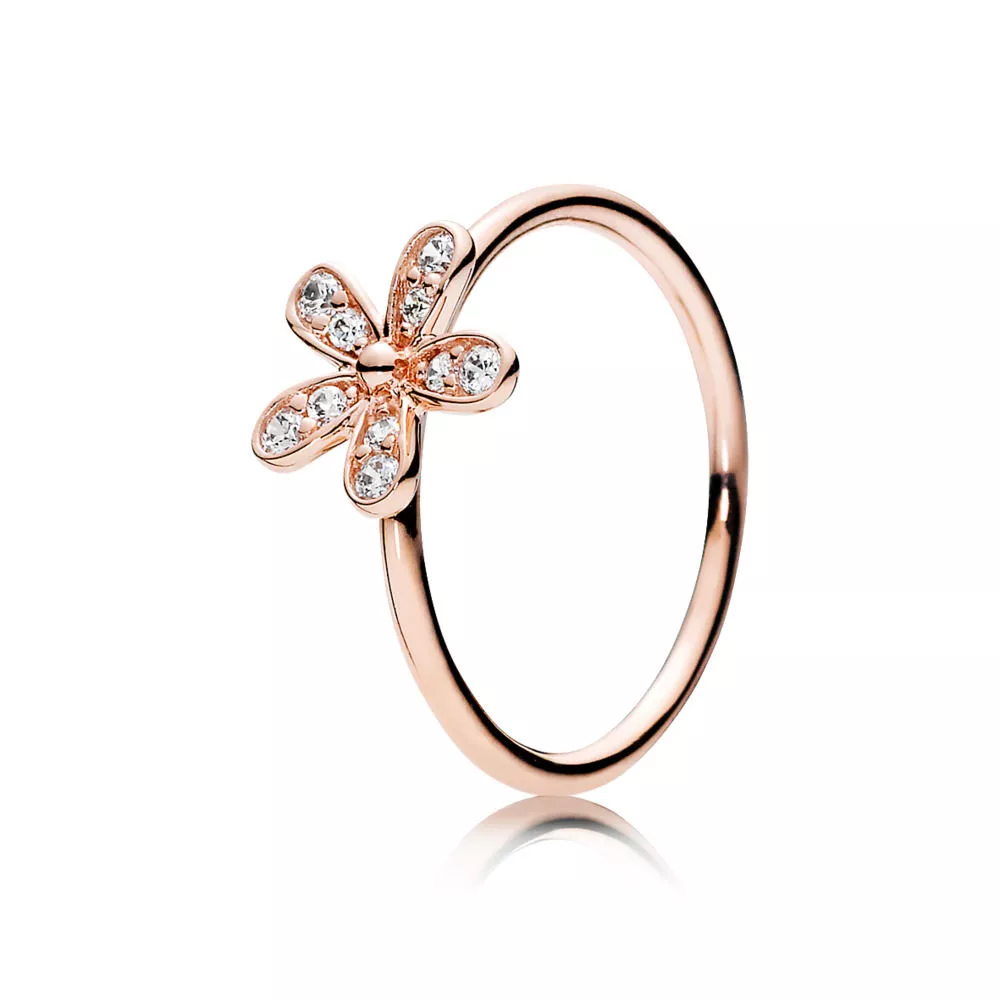 pandora rose sormus häikäisevä daisy