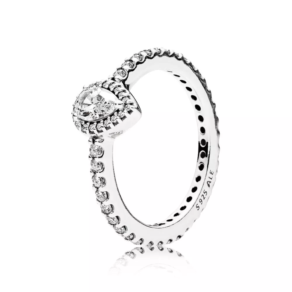 radiant teardrop ring 196254cz sormukset pandora