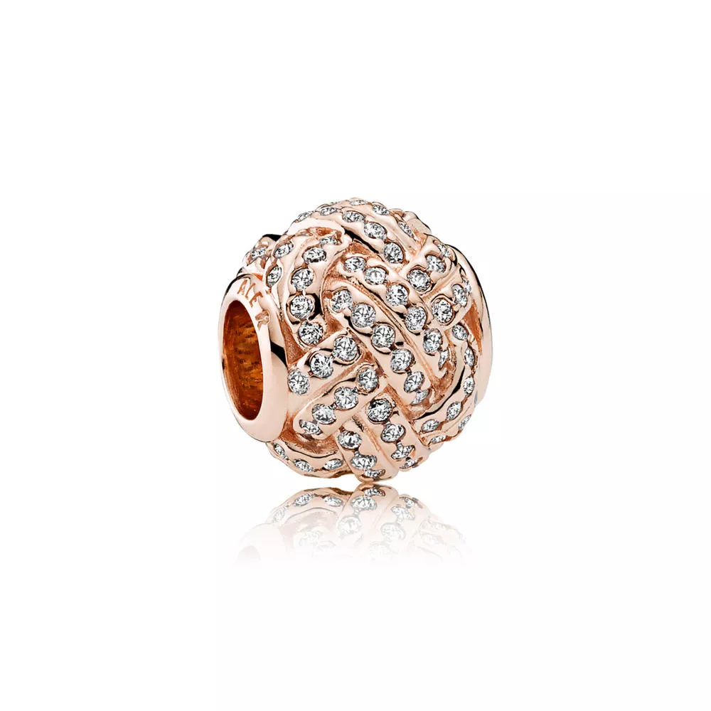 sparkling love knot charm 781537cz helat pandora