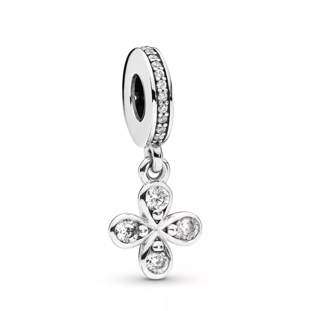 four petal flower pendant charm 797969cz helat pandora
