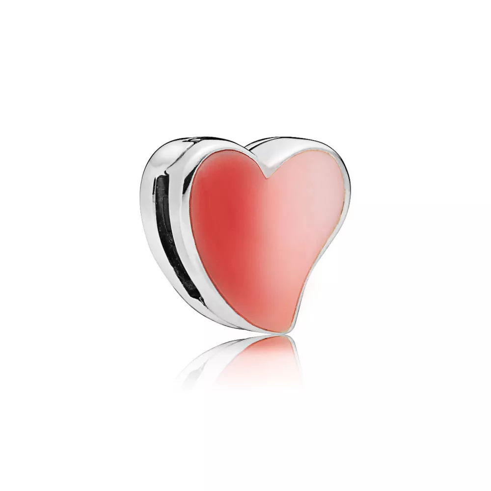 pandora reflexions asymmetric heart of love clip charm