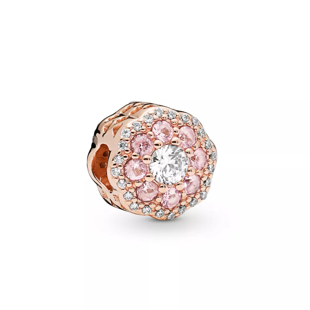 pink sparkle flower charm 787851npm helat pandora