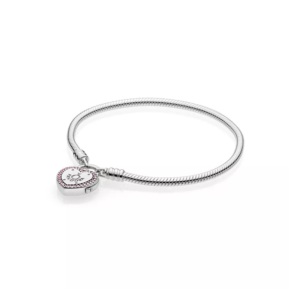 moments smooth silver bracelet lock your promise 596586fpc rannekorut pandora