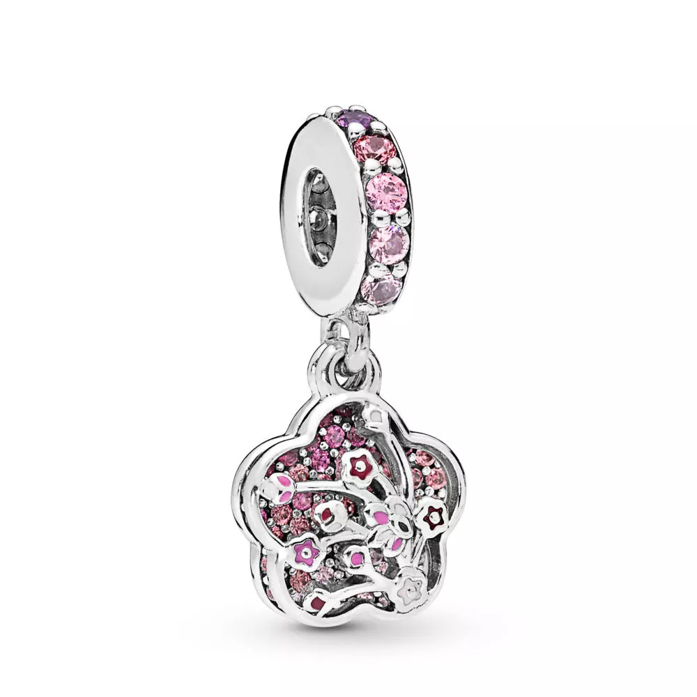 pandora riipushela pavé peach blossom kukka