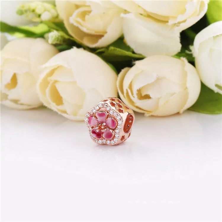 (kuva) PANDORA Rose hela - Kuohuviini Peach Blossom Flower - Näytä 3